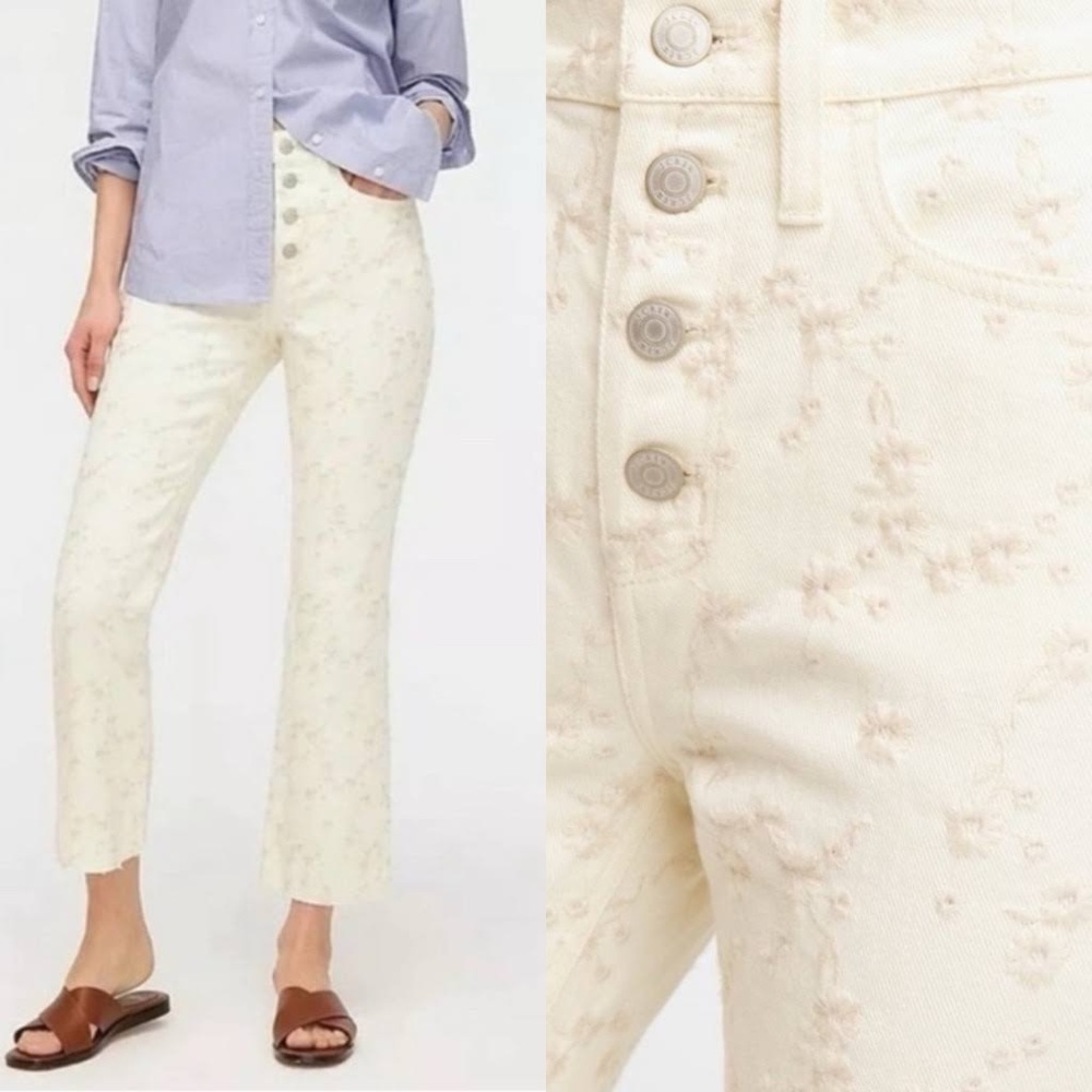 Jcrew Embroidered Billie Demi Boot Crop